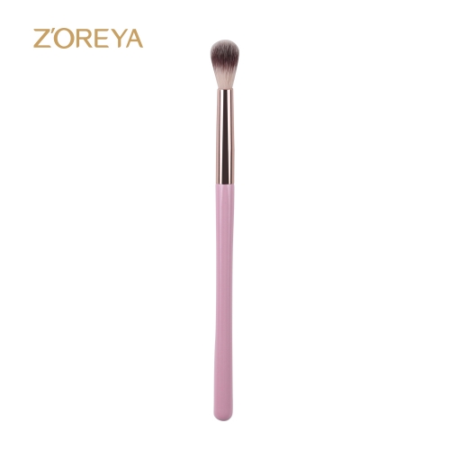 pink handle blending makeup brush